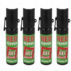 4 x Gaz pieprzowy Red Pepper Green Gel 25ml Cone Stożek 2 mln SHU-